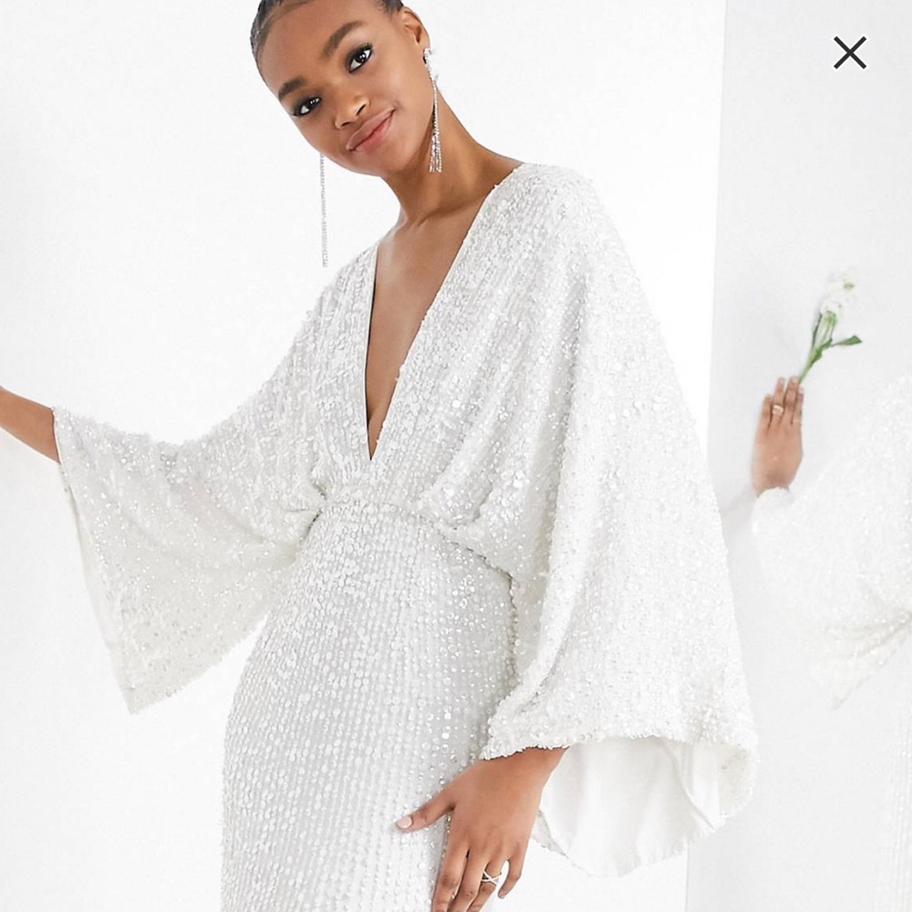 NWT ASOS Sequin Bridal Gown